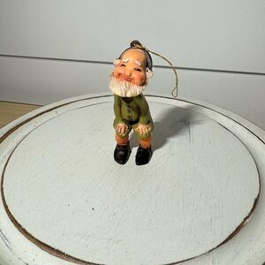 Vintage Gnome Ornament Plastic Japan?
